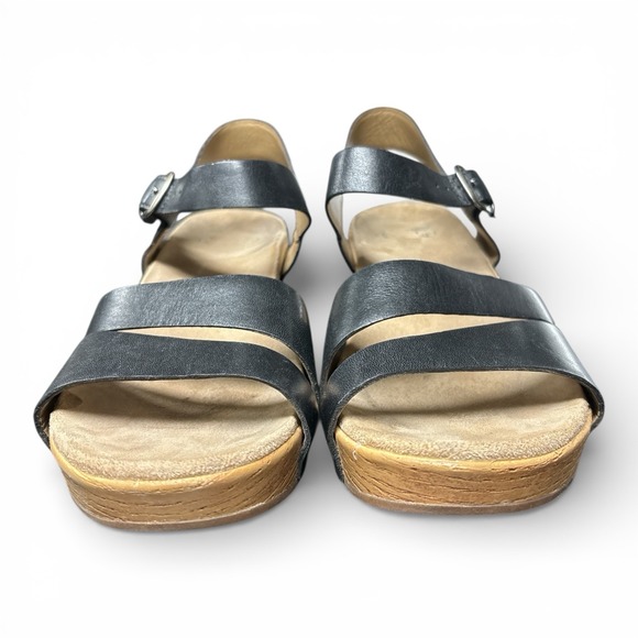 Dansko Lindsay Black Leather Sandal, Women's Size 39/8-8.5 - Picture 3 of 6